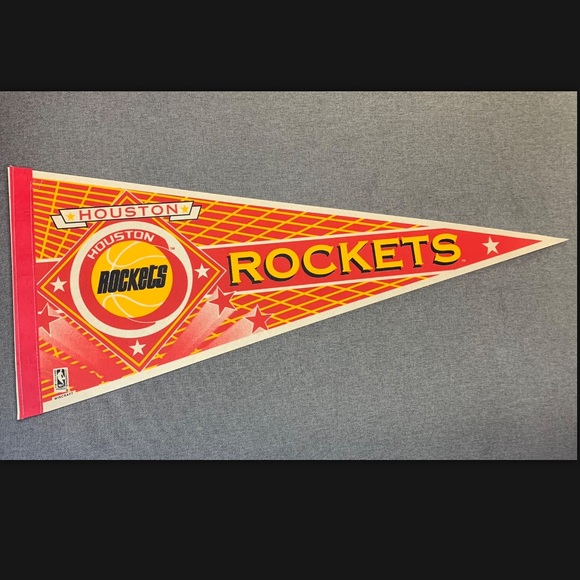 Vintage Official NBA Houston Rockets Felt Pennant 12” x 30” Basketball Wincraft - Picture 1 of 10